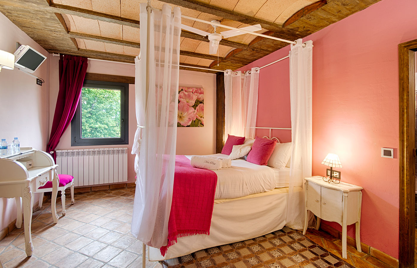 Habitación rosa Hotel Mas Prat